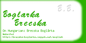 boglarka brecska business card